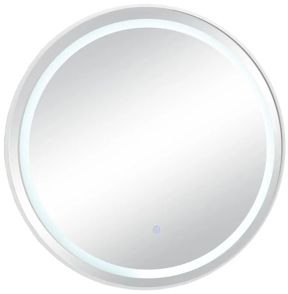 Καθρέπτης Τοίχου Μεταλλικός Με Led Λευκός 70εκ. iliadis 91470