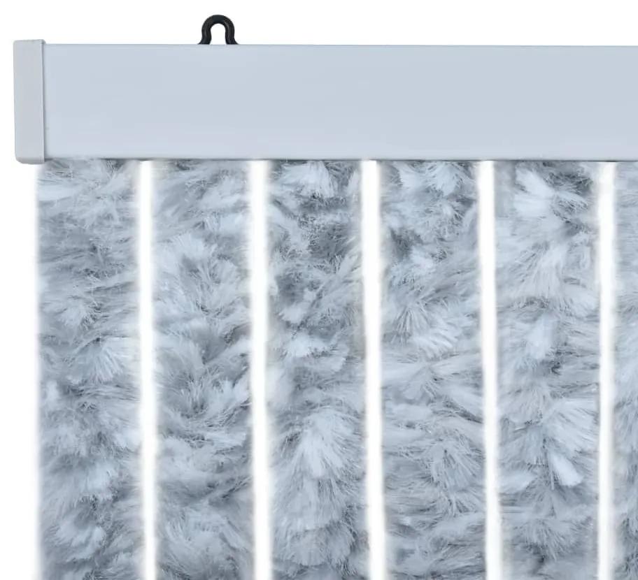 Σήτα - Κουρτίνα Πόρτας Λευκό / Γκρι 90 x 220 εκ. από Σενίλ - Πολύχρωμο