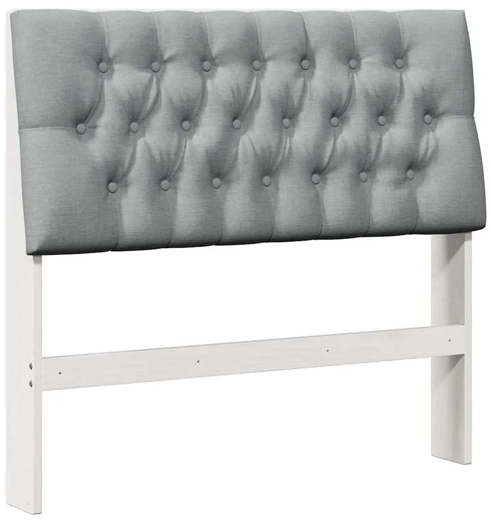 vidaXL Ταπετσαρισμένο κεφαλάρι Ανοιχτό γκρι 100 cm