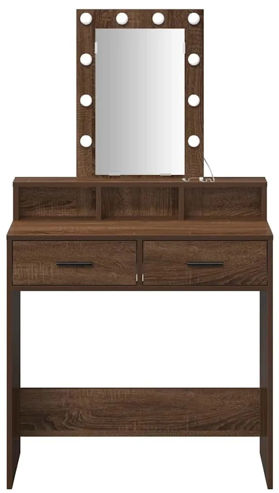 vidaXL Τραπέζι περιποίησης Καφέ 79 x 41 x 140 εκ. Επεξεργασμένο ξύλο