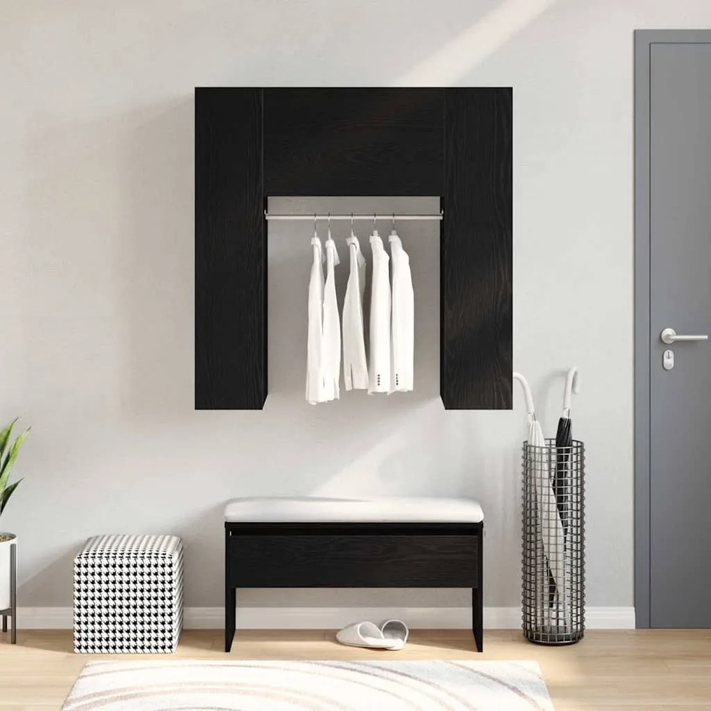 vidaXL Ντουλάπα Χειμώνα Μαύρη Δρυς 97,5x37x99 εκ. Επεξεργασμένο ξύλο