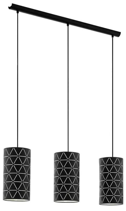 Φωτιστικό Οροφής Ράγα Ramon 98353 Black Eglo Metal, Membrane