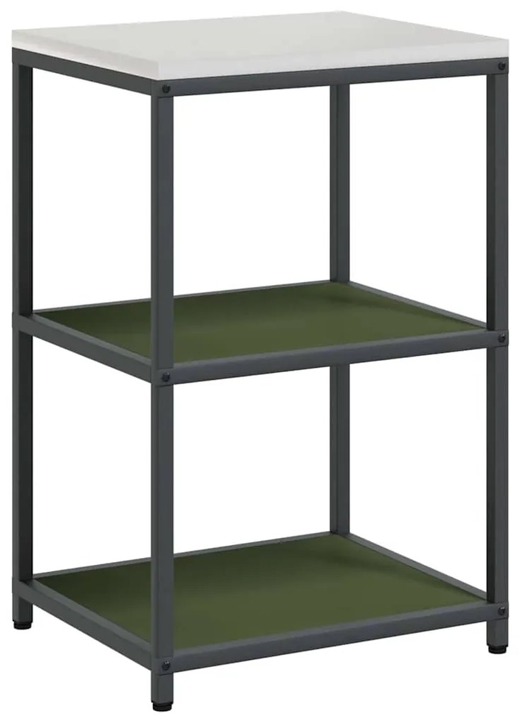 vidaXL Σετ Αποθήκευσης Κουζίνας με ράφι με πόρτα 2 pcs Ελιά Πράσινη