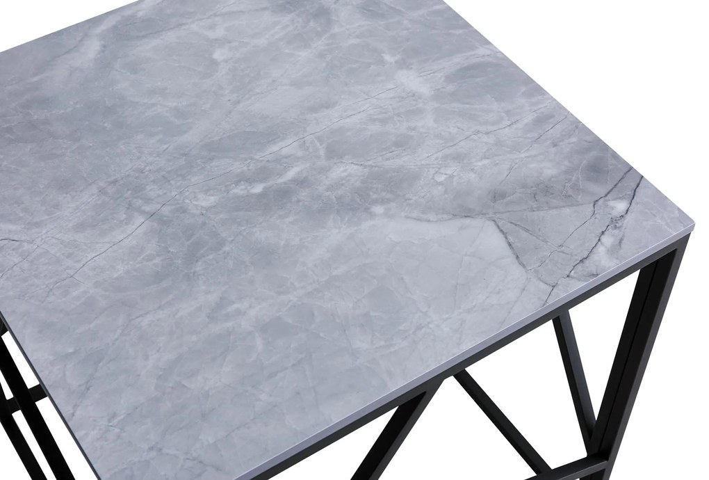 UNIVERSE 2 KWADRAT, coffee table, gray marble / black DIOMMI V-CH-UNIVERSE_2_KWADRAT-LAW