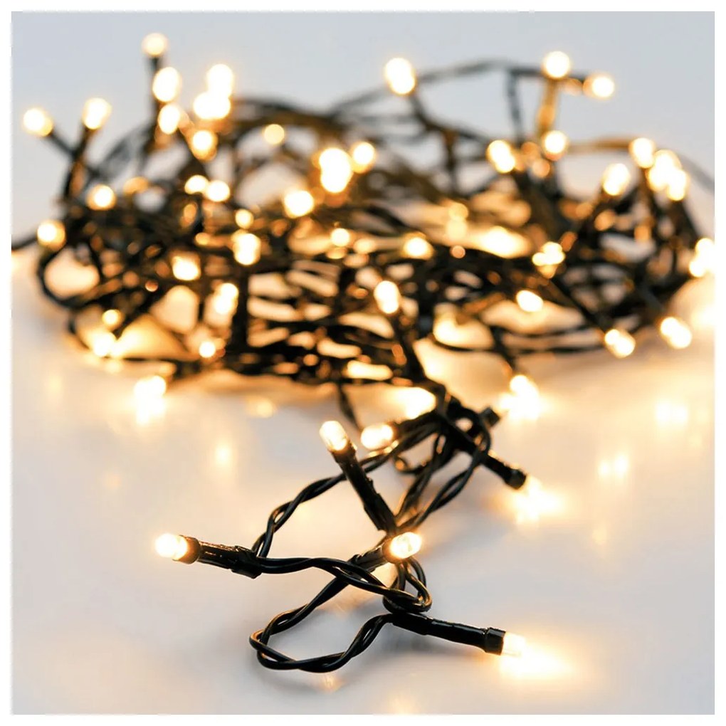 Γιρλάντα Φωτισμού LED AX8415220 Λευκό Μαύρο Θερμό Λευκό 7 m