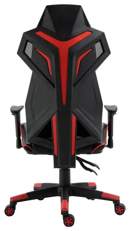 Καρέκλα Gaming D-01 Fylliana Μαύρο - Κόκκινο Τεχνόδερμα 53x47x127 εκ. 53x47x127 εκ.
