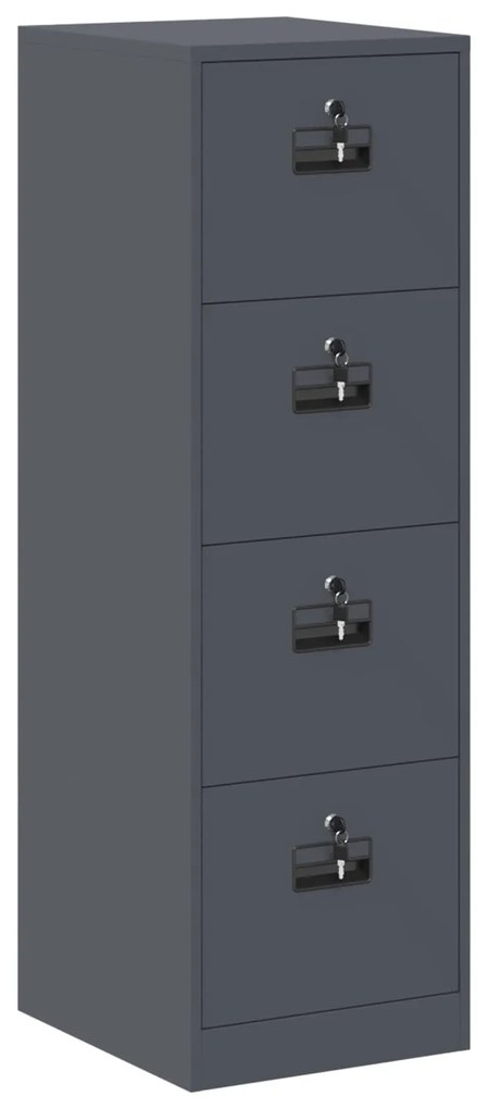 vidaXL Ντουλάπα Αρχείων με συρτάρι 2 pcs Ανθρακί 44 x 50 x 106.5 εκ