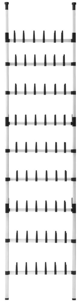 vidaXL Βάση Αποθήκευσης Παπουτσιών Τηλεσκοπική με Ράγες Αλουμινίου