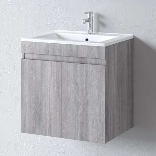 Σετ Έπιπλο Μπάνιου OMEGA 60 Grey Oak 60x46x135 εκ.