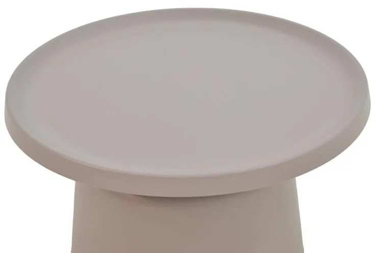 Βοηθητικά τραπέζια Ginoze Inart cappuccino μέταλλο 2τεμ 70x70x40 εκ.