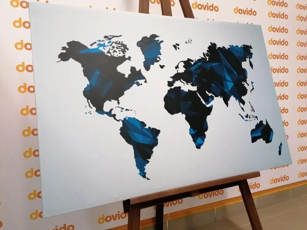 Εικόνα στον παγκόσμιο χάρτη φελλού σε διανυσματικό γραφικό σχέδιο - 120x80  wooden
