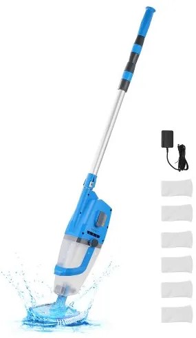 VEVOR Pool Vacuum 26 GPM Rechargeable Pool Cleaner Max. 1H with Extension Pole
