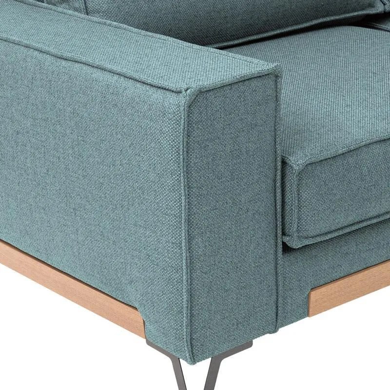 Γωνιακός Καναπές Loftio Fylliana Δεξιά γωνία Mint χρώμα 280x220x95εκ 280x220x95 εκ.