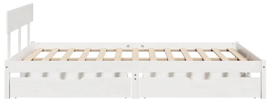 vidaXL Σκελετός Κρεβ. Χωρίς Στρώμα Λευκό 120x200 εκ Μασίφ Πεύκο