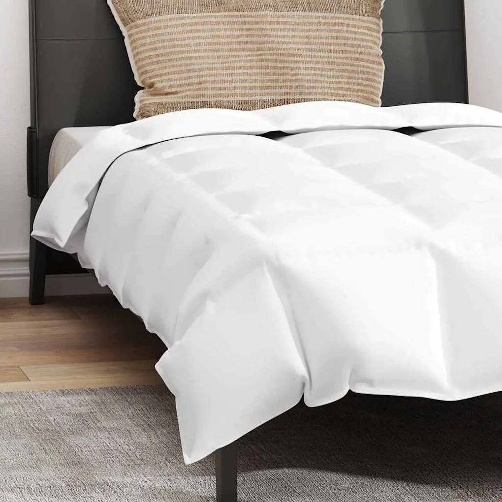 vidaXL Σετ Παπλωμάτων με μαξιλάρι 2 pcs Λευκό 140 x 200 cm Πούπουλο