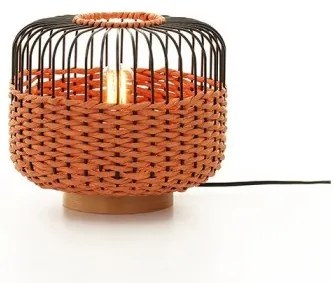 Επιτραπέζιο Φωτιστικό Πορτατίφ Ε27 40W Paper Rope Πλέγμα Sunlight-ALISA-T-OR-Πορτοκαλί ALISA-T-OR