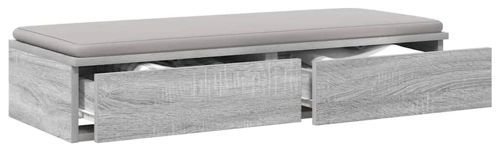 vidaXL Συρτάρια κρεβατιού με συρτάρι Γκρι sonoma 100 x 36.5 x 16.5 εκ