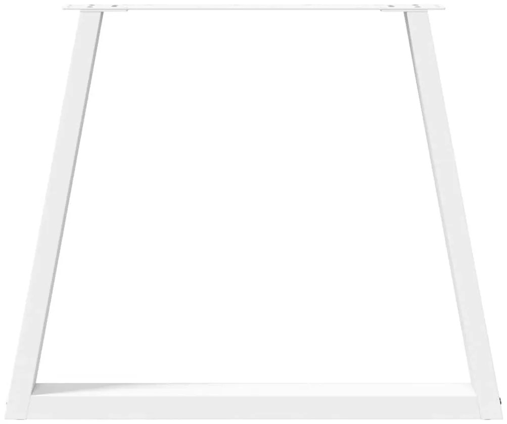 vidaXL Πόδια Τραπεζαρίας Σχήματος V 2 τεμ. Λευκά 80x(72-73,3) εκ. Ατσάλι