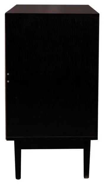 Συρταριέρα Brooklyn Fylliana Μαύρο - Φυσικο 80x40x75 εκ. 80x40x75 εκ.