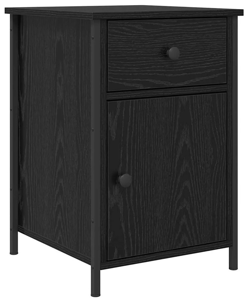 vidaXL Κομοδίνο Μαύρη δρυς 40 x 42 x 60 εκ. Επεξεργασμένο ξύλο