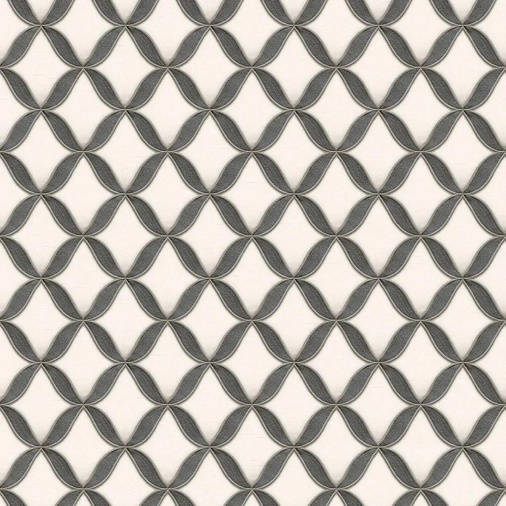 Ταπετσαρία τοίχου Fabric Touch Geometric BLak-White FT221224