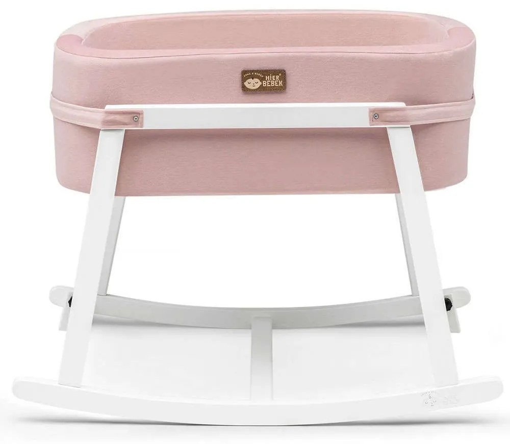Κούνια Βρεφική Hier 676HDS1119 90x58x70cm Pink-White Baby