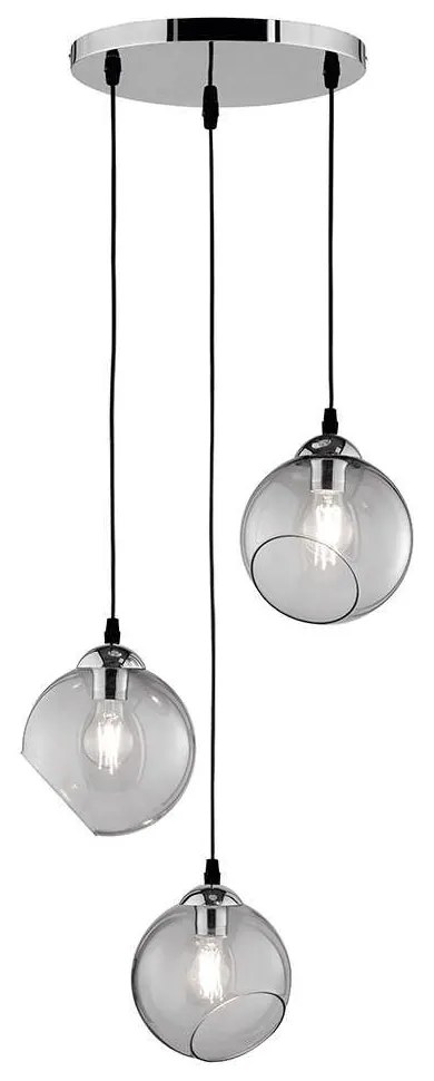 Φωτιστικό Οροφής Clooney R30073054 Smoke RL Lighting Metal, Glass