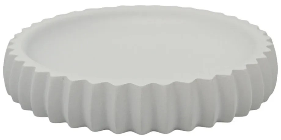 Σαπουνοθήκη Ριγέ Λευκό Polyester 11.1x11.1x2cm ANKOR
