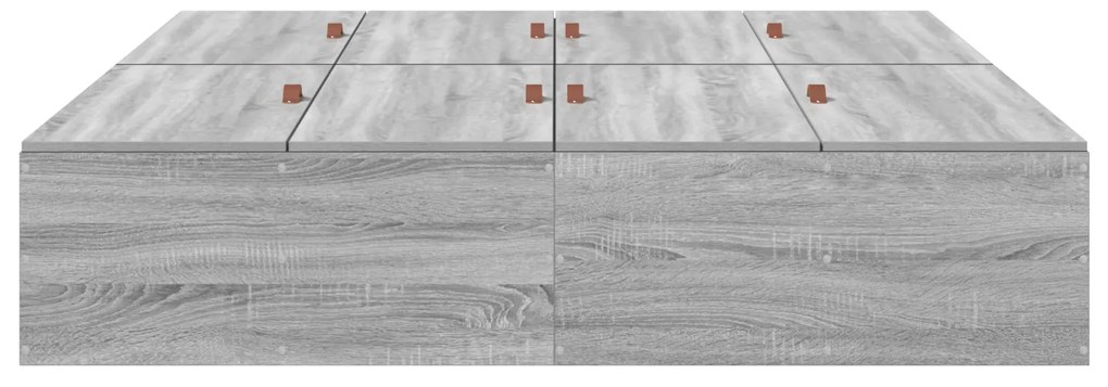 vidaXL Κρεβάτι Αποθήκευσης Γκρι Σονομα 140x200 εκ