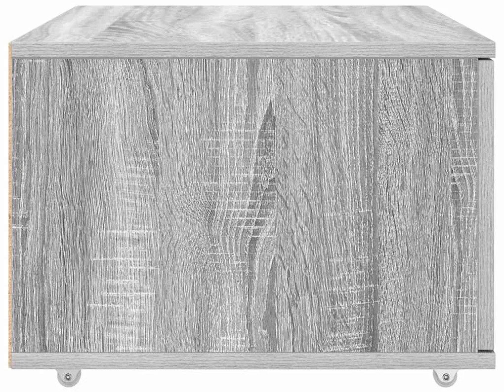 vidaXL Ντουλάπι με Συρτάρια με τροχούς Γκρίζο Σονομα 55 x 45 x 31 εκ