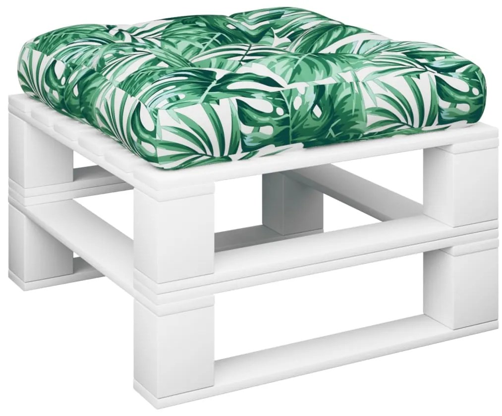 vidaXL Μαξιλάρι Παλέτας με Σχέδιο Φύλλων 60 x 61,5 x 10 εκ. Υφασμάτινο