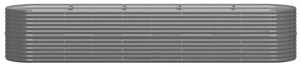 vidaXL Ζαρντινιέρα Γκρι 368x80x68 εκ. Γαλβανισμένος χάλυβας