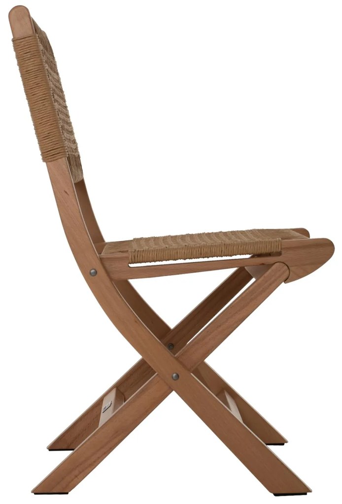 Καρέκλα C9411.01 Αναδιπλούμενη από Οξιά και Σχοινί Φυσικό 47x58x84Υεκ. 47x58x84 εκ.
