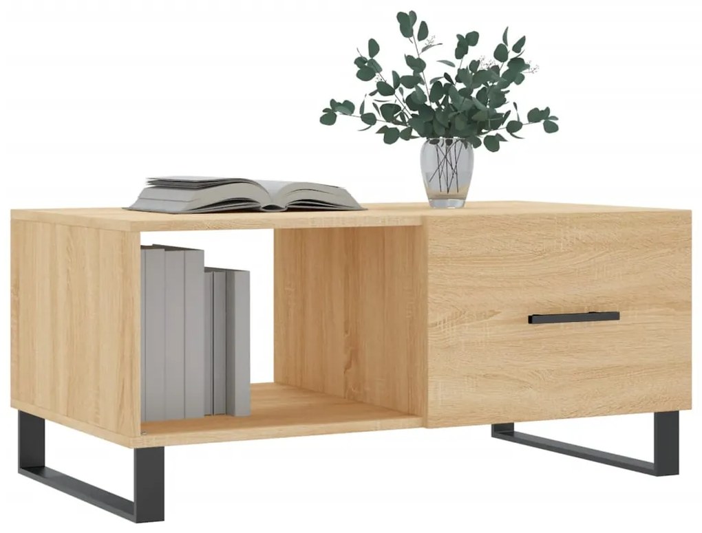 vidaXL Τραπεζάκι Σαλονιού Sonoma Δρυς 90x50x40 εκ. Επεξεργασμένο Ξύλο