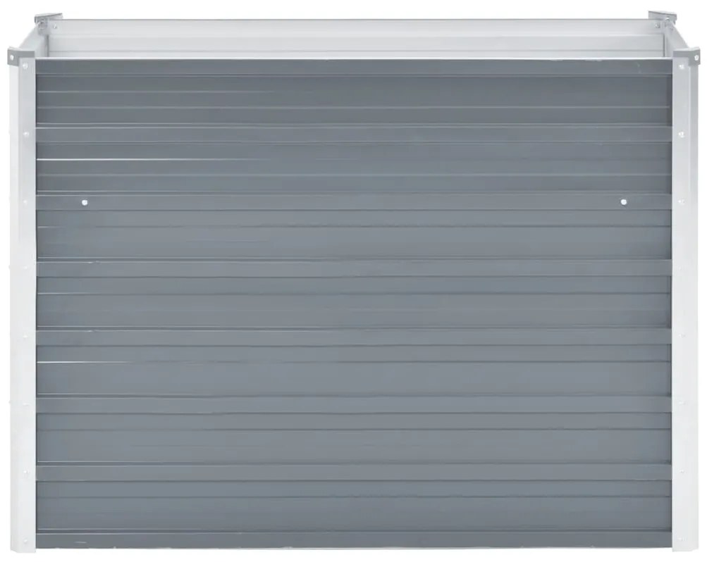 vidaXL Ζαρντινιέρα Υπερυψωμένη Γκρι 100x40x77 εκ. Γαλβανισμ. Χάλυβας