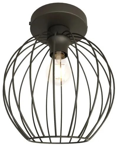 Πλαφονιέρα Φωτιστικό Οροφής 1xE27 Πλέγμα Nest Emibig -1371/1-Μαύρο 1371/1
