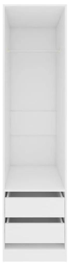 Ντουλάπα με Συρτάρια Λευκή 50 x 50 x 200 εκ. από Μοριοσανίδα - Λευκό
