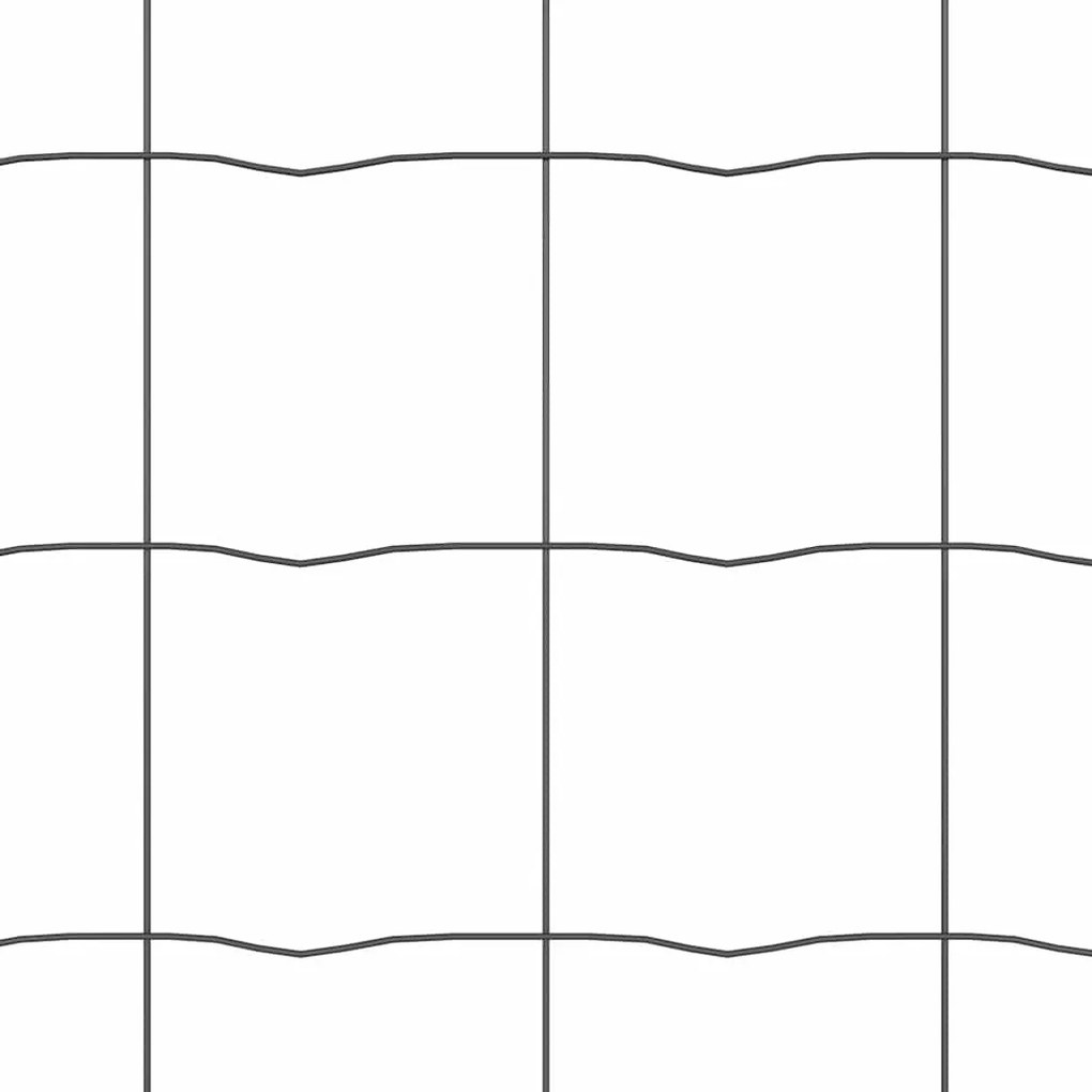 vidaXL Φράχτης Εuro Γκρι 1.6 x 10 m Σίδηρος με επικάλυψη PVC