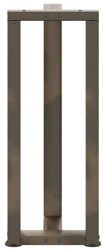 vidaXL Πόδια Κονσόλας σε Σχήμα Τ, 2 τεμ. Μαύρο 38x25x(72-73) εκ. Ατσάλι