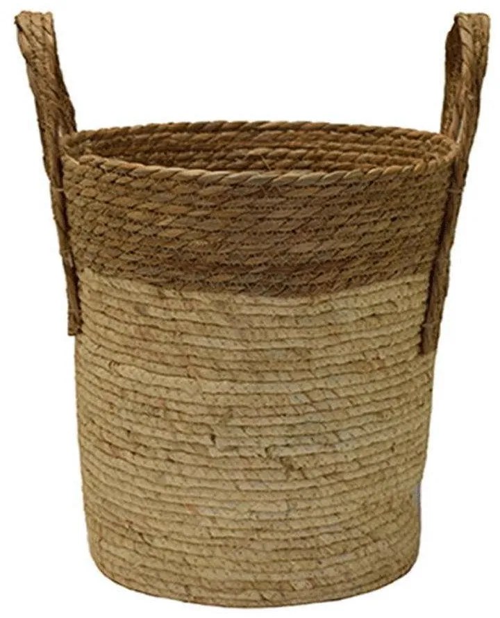 Καλάθι Ψάθινο 00.06.67553 Φ32x37cm Natural-Brown Mat