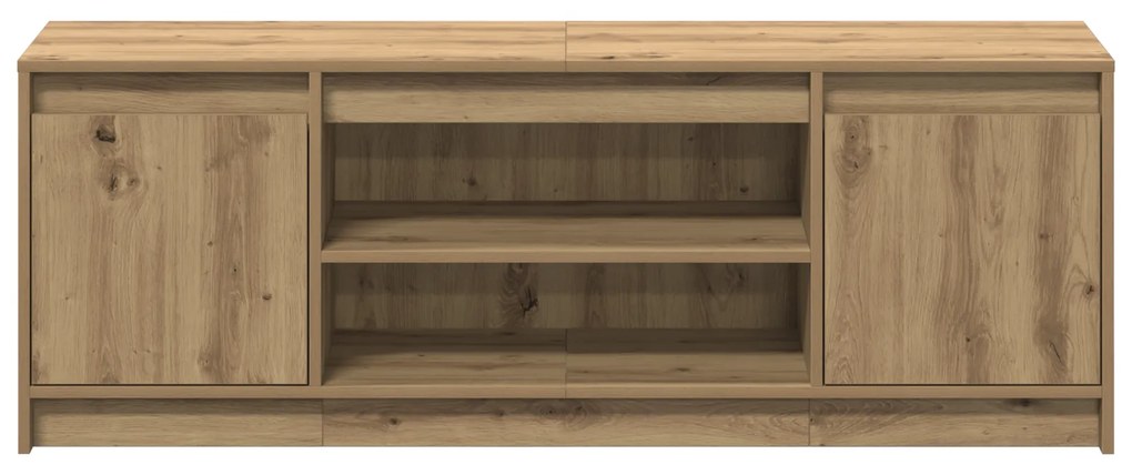 vidaXL Κονσόλα TV με LED Artisan Oak 139.5x34x50 cm Επεξεργασμένου Ξύλου