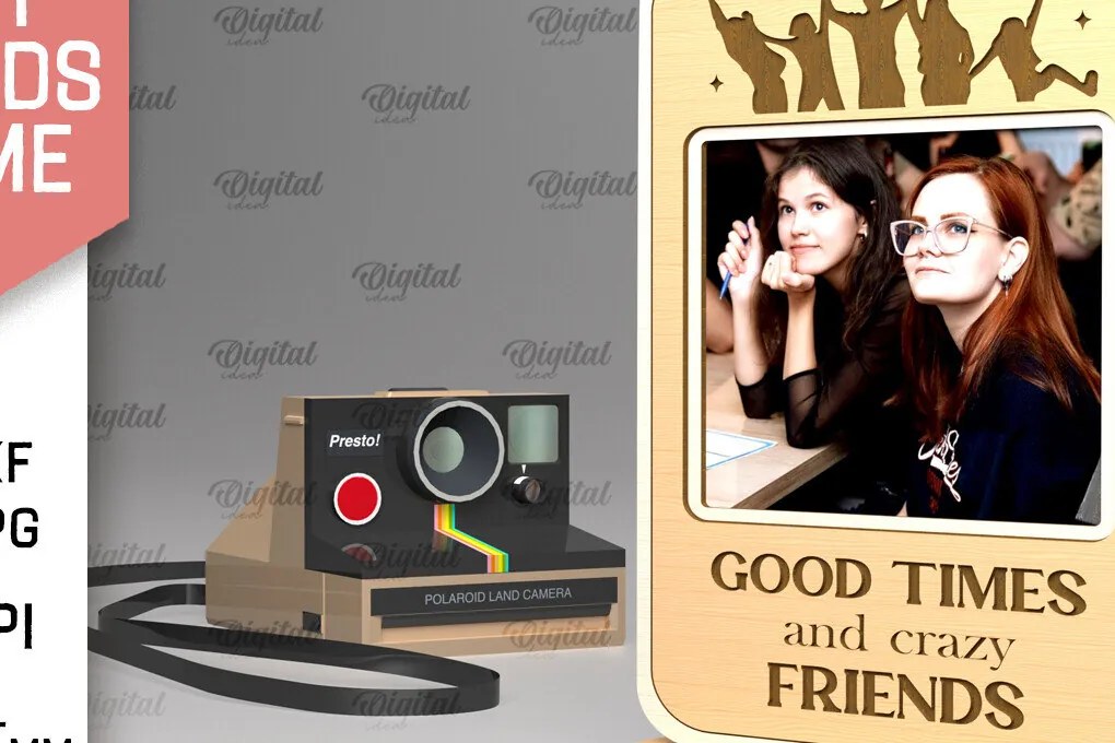 Intra απο ξύλο plywood 3mm-4mm πάχος Best Friends Κορνίζα φωτογραφιών Δίασταση 20x30 cm INTRAFABR-97711328