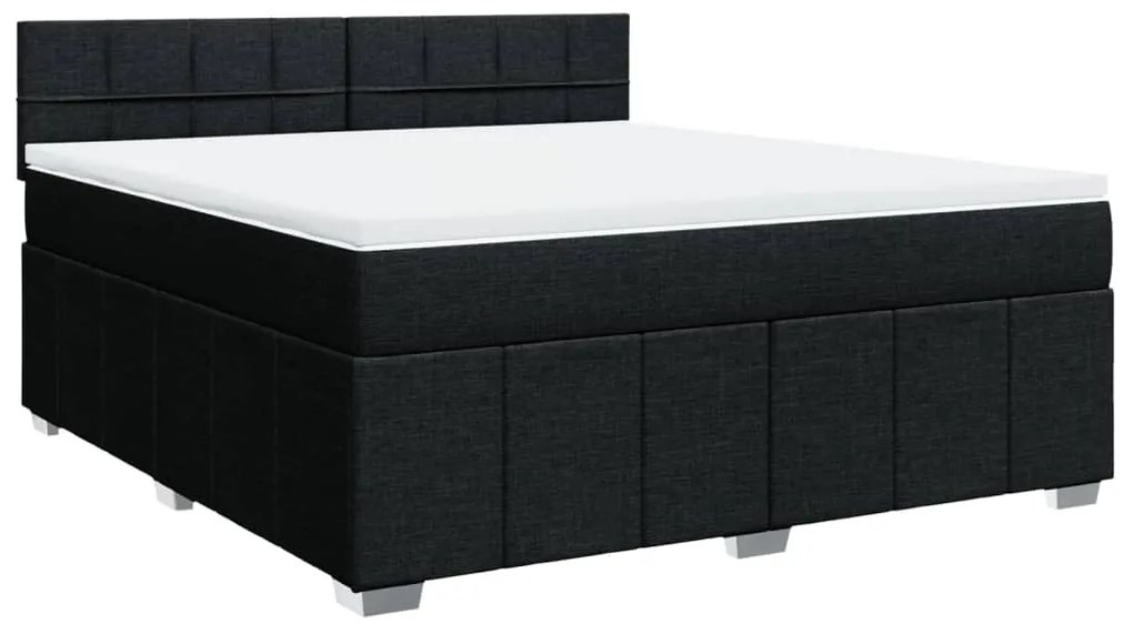 ΚΡΕΒΑΤΙ BOXSPRING ΜΕ ΣΤΡΩΜΑ ΜΑΥΡΟ 180X200 ΕΚ. ΥΦΑΣΜΑΤΙΝΟ 3287149