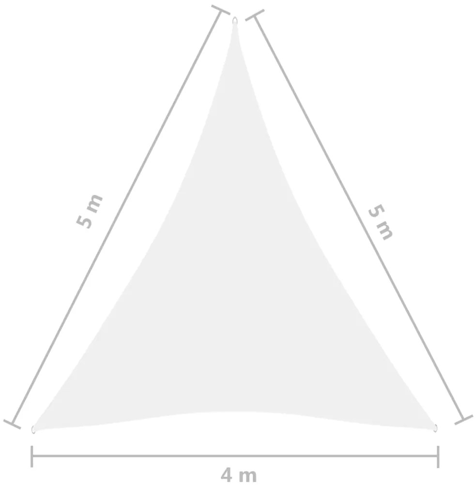 Πανί Σκίασης Τρίγωνο Λευκό 4 x 5 x 5 μ. από Ύφασμα Oxford - Λευκό