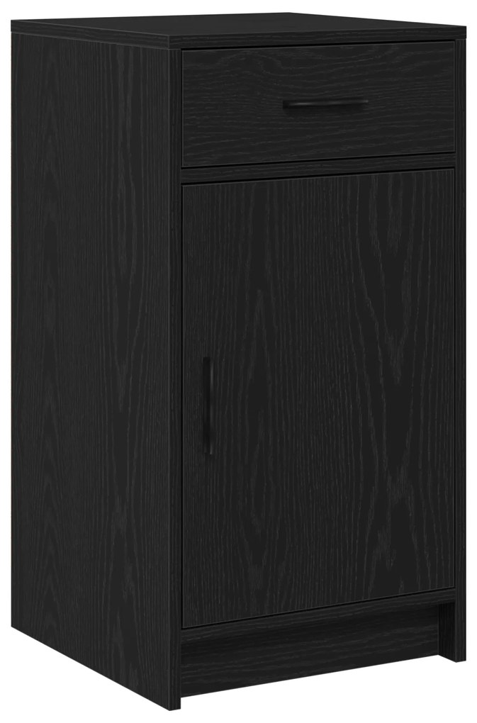 vidaXL Μπουφές Μαύρο Δρυς 40x41x75 εκ Επεξεργασμένο Ξύλο