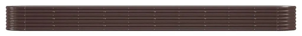 vidaXL Ζαρντινιέρα Καφέ 440x80x36 εκ. Γαλβανισμένος χάλυβας