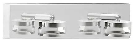 Απλίκα Φωτιστικό Μπάνιου LED 2x3W Νίκελ 3CCT IP44 35cm Arte Illumina Fresh 144-80550 Eurolamp-144-80550-Νίκελ Ματ 144-80550