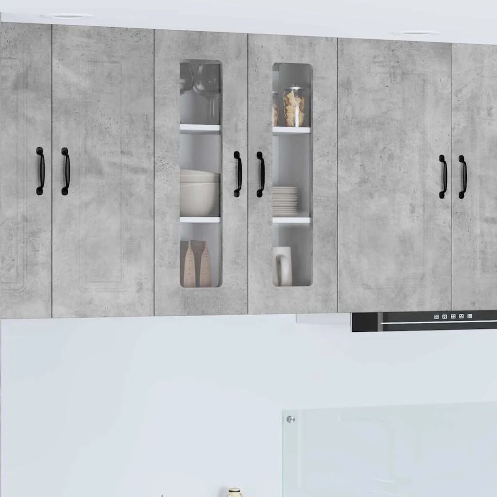 vidaXL Κρεμαστό ντουλάπι κουζίνας Σκυρόδεμα Γκρι 60 x 31 x 80 εκ.