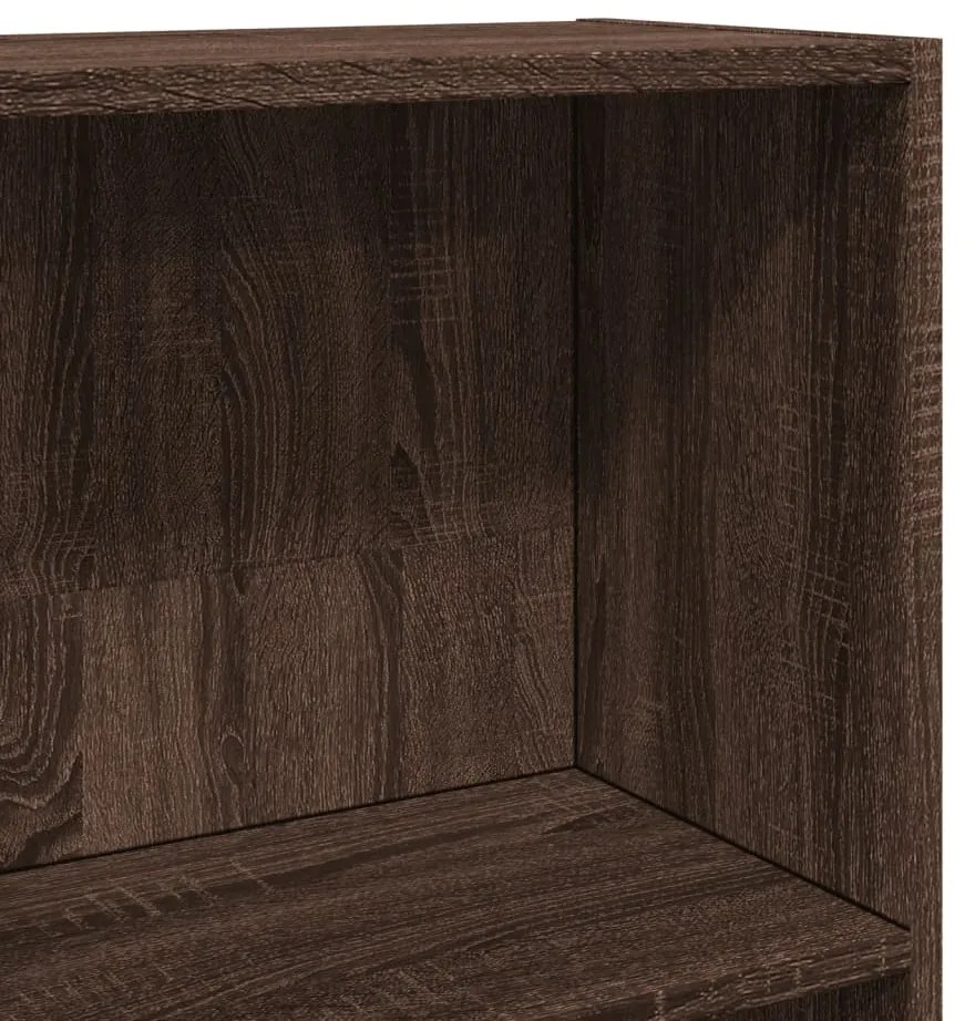vidaXL Βιβλιοθήκη Καφέ Δρυς 60x24x143 εκ. από Επεξεργασμένο Ξύλο