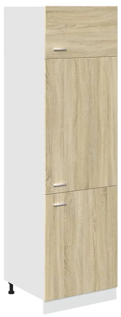 vidaXL Ντουλάπι Ψυγείου "Lyon" Sonoma Δρυς 60x57x207 εκ. από Τεχνητό Ξύλο
